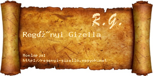 Regényi Gizella névjegykártya