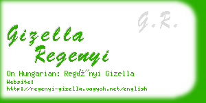 gizella regenyi business card